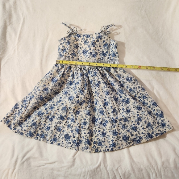 Ralph Lauren Blue White Floral Dress and Bloomer Set - Picture 2 of 7